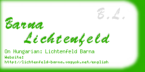 barna lichtenfeld business card